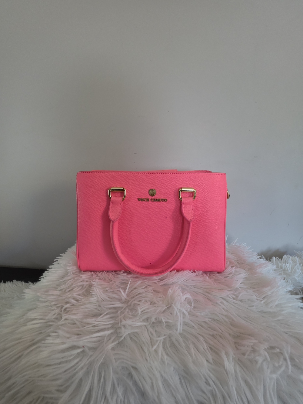 Vince Camuto Pink Structured Satchel
